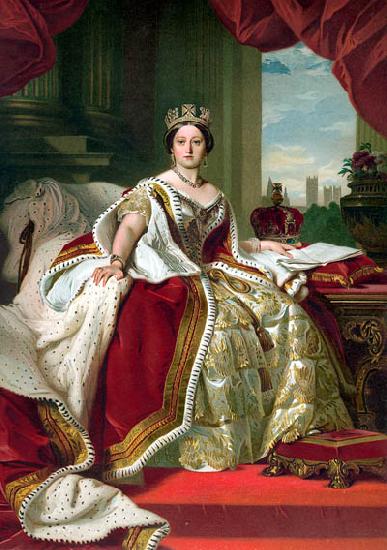 Franz Xaver Winterhalter Portrait of Queen Victoria oil painting image